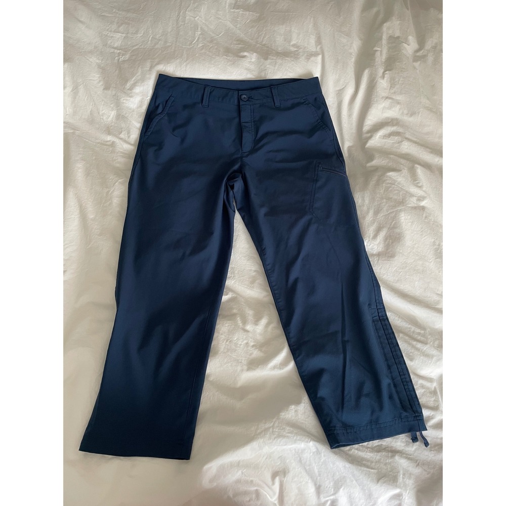 Eddie Bauer Ripstop Stretch Cropped Pants Navy Blue Outdoor Gorpcore Size 8